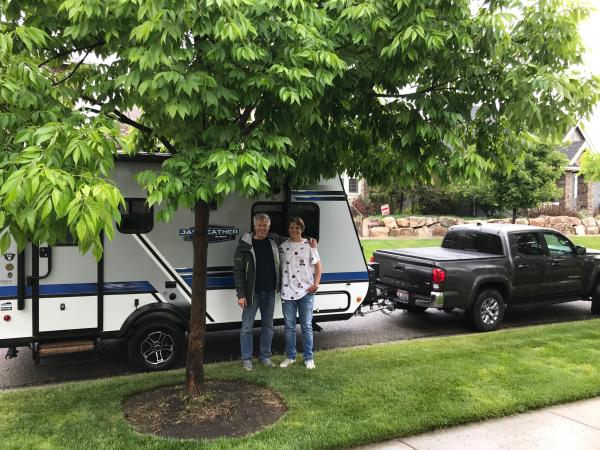 Me and a grandson going out with Tacoma and 2019 X17z hybrid.