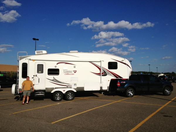 Me and new trailer on the ay home.