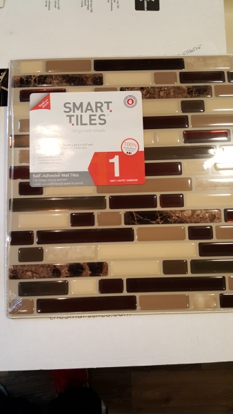 MODIFICATION: Product used for the Backsplash. Used 6 sheets and costs $10 a sheet found at Home Depot.