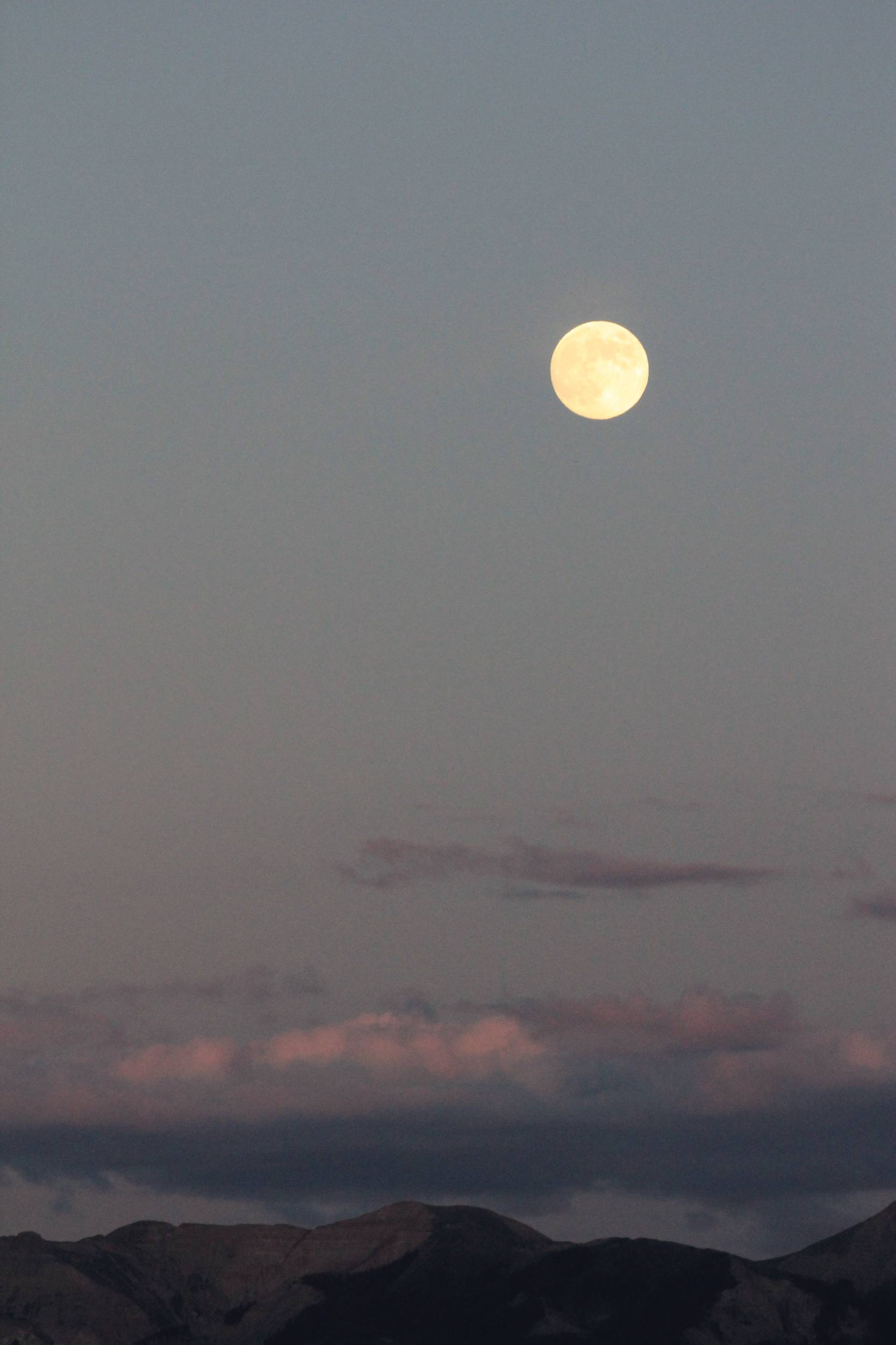 Moon over Ouray Colorado