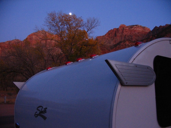 Moon over Zion Natl Park