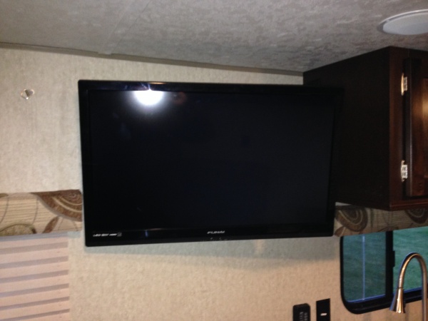 Moved TV to back of trailer