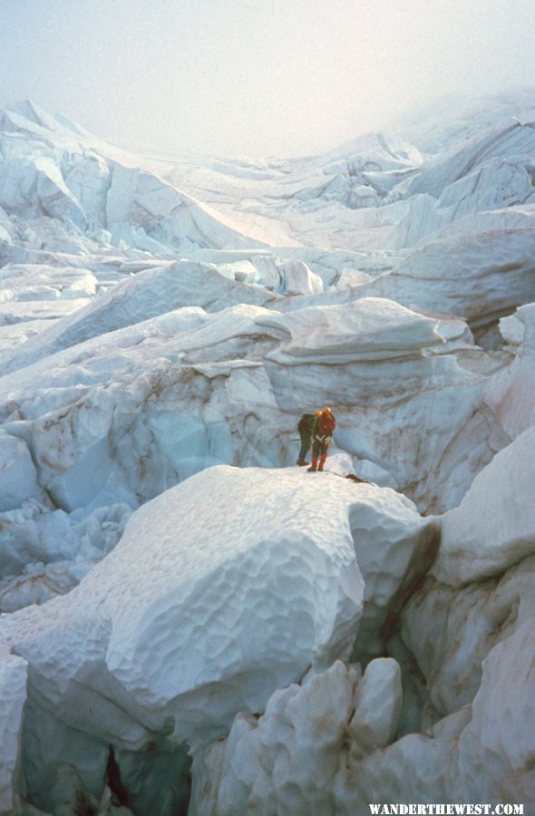 Mt St Helens--In the Icefall