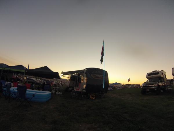 Music festival campsite