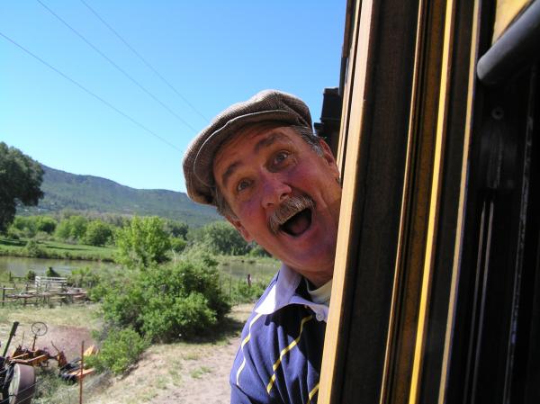 My birthday riding the narrow gauge to Silverton.