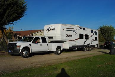 My Ford F450 pulling my 2008 40ft XLR