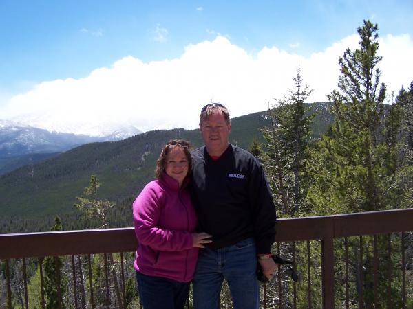 My lovely wife, Patty, and myself in Rocky Mountain National Park