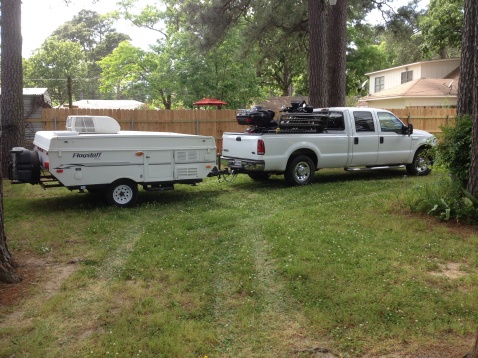 My truck, My pup, and My Harley