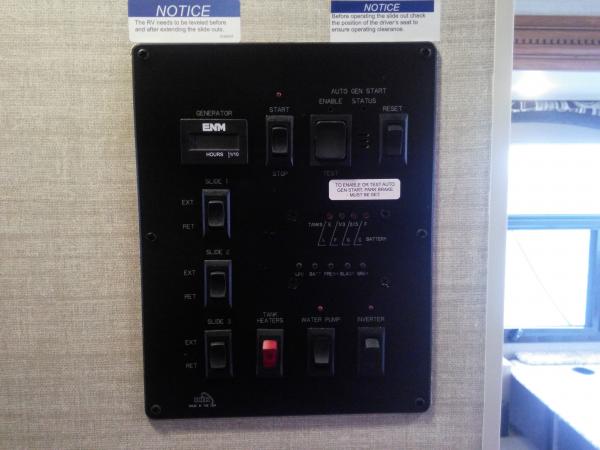 New power panel with lp gas level