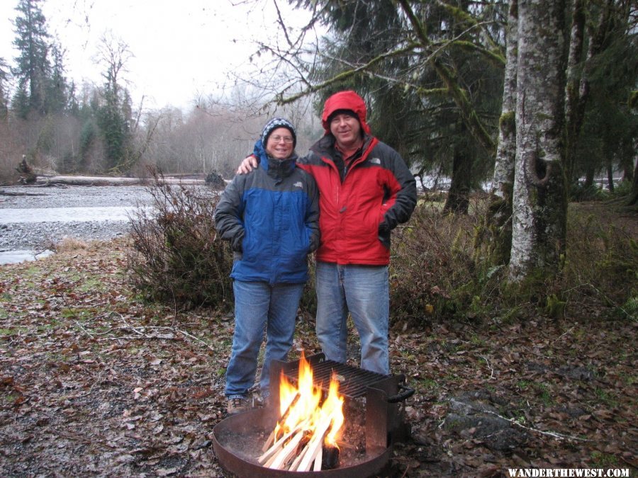 Nice and warm around the campfire.