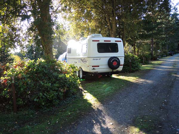 Nice park, but pull through sites were very short. Our second morning... Fort Townsend SP, near Port Townsend WA. 9.27.2015