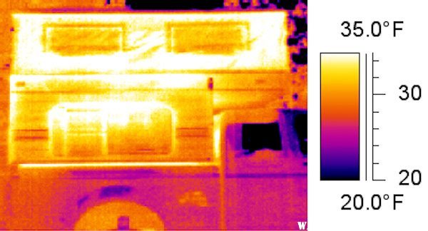 Nothing/Control:  25° outside, 57° inside