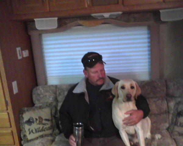 Nothing like campin, a good cup of coffee and the faithful dog. WOW that's camping!