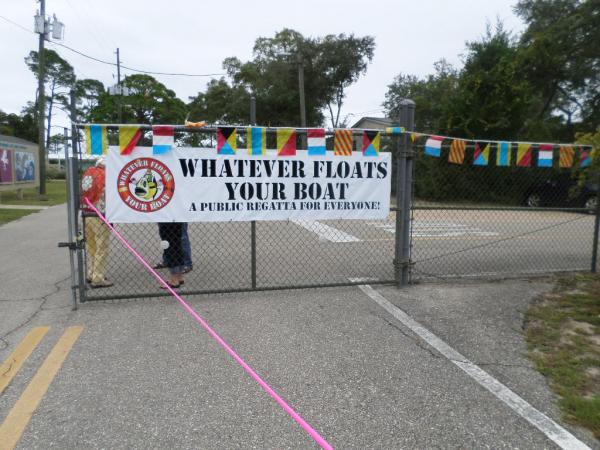 Oct.15. St. Teresa, FL. Florida State Marine Biology Lab.
Fun day.  16 entries, 3 heats, all "boats" were made with recyclable materials & a lot of im