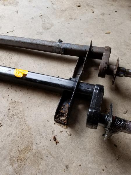 Old 2200# axle vs new 3500# axle