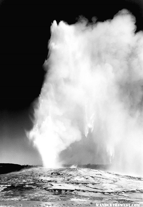 "Old Faithful Geyser, Yellowstone National Park" by Ansel Adams, ca. 1933-1942