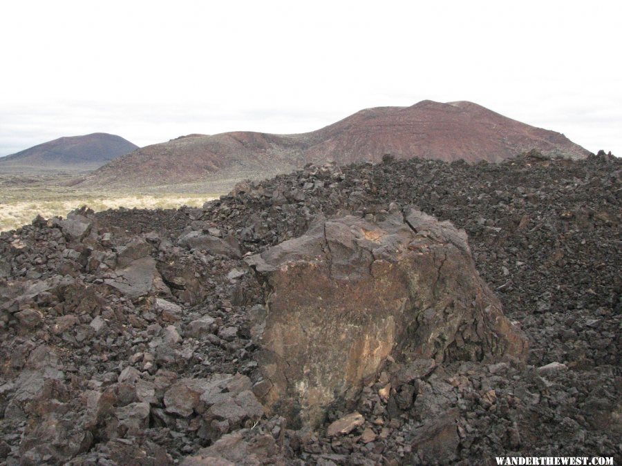 On a lava flow near the Cinder Cones.