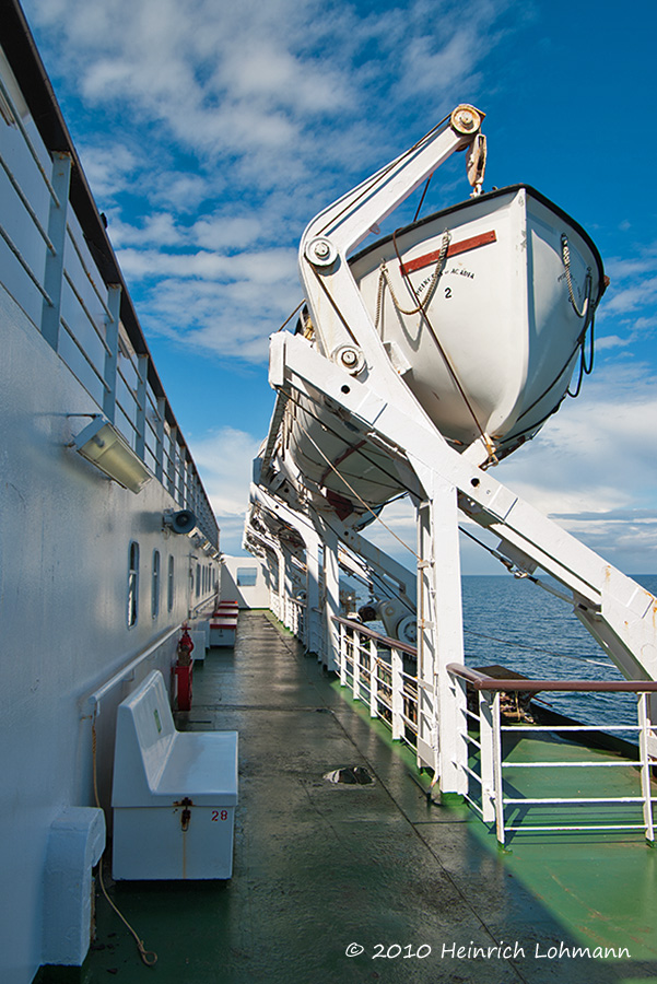 On board the Princess of Acadia