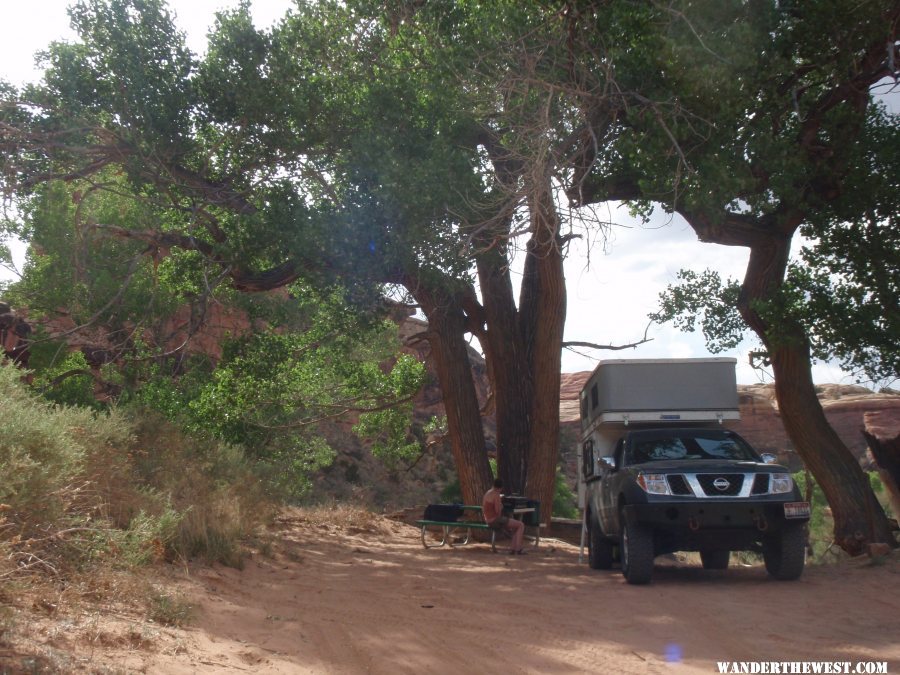 One of the camping spots back on Salt Creek.