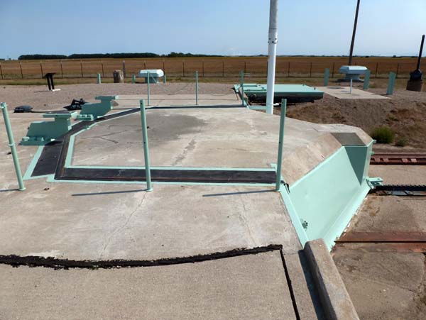 One of the deactivated missile silos. This steel and concrete cover weighs something like 75 tons, yet it could be opened in a fraction of a second if