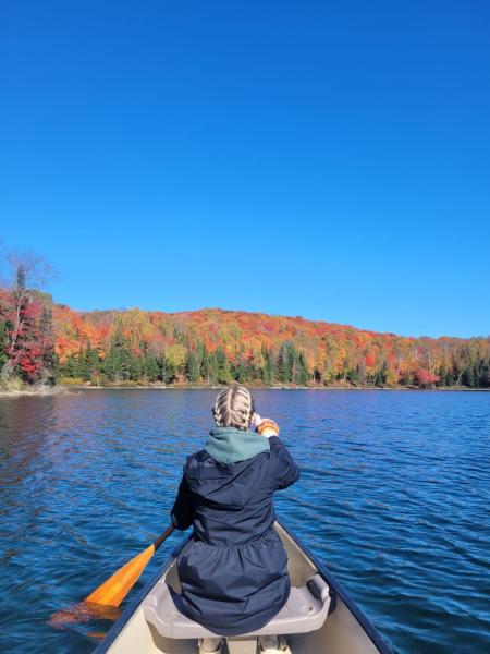 Other daughter in the canoe.