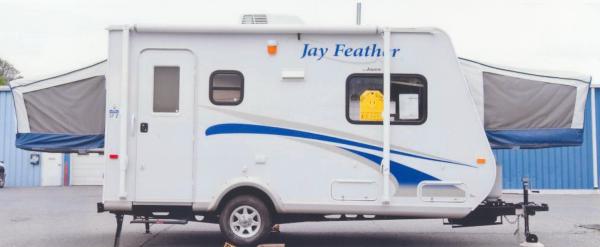 Our 17Z on the lot at Berglund Outdoors waiting for us to buy it.

Note the aging on the Duro Tires and this was a new Jayco. They changed out all thr