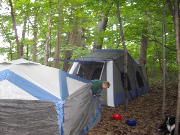 Our Camp site overlooking Cayuga Lake