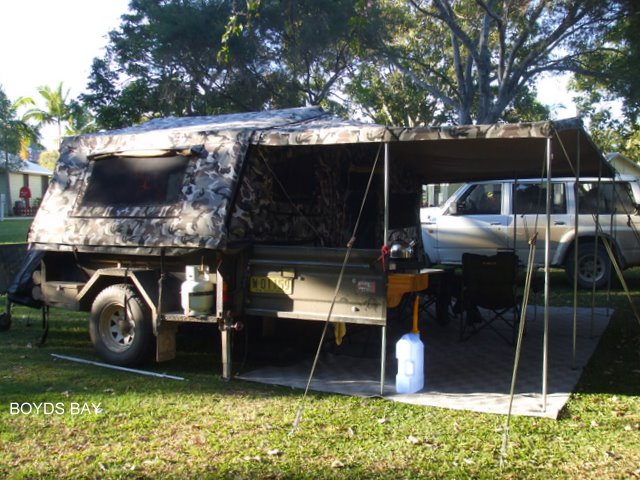 Our Camper, King Size Bed On Top Of Trailer.