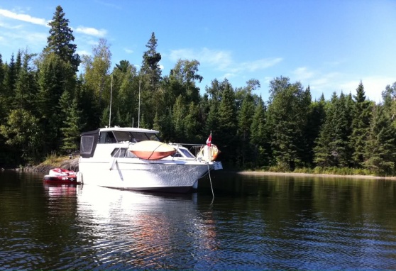 Our camper on the water