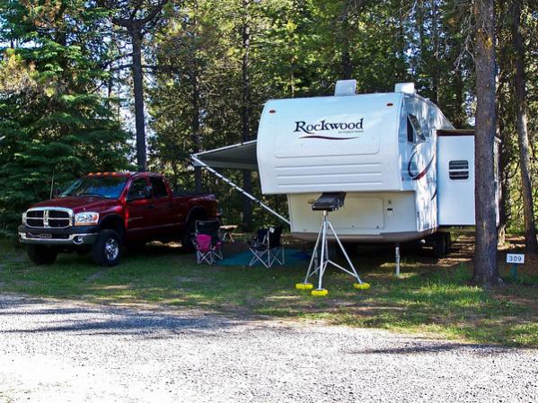 Our campsite at Cascade Lake.