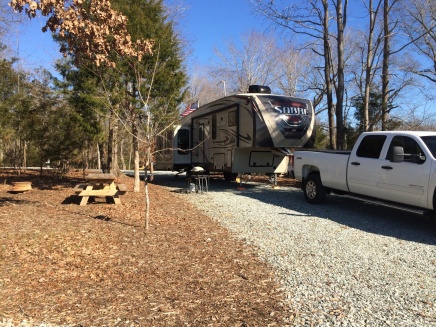 Our campsite before we finished setting up. This was campsite number 30.