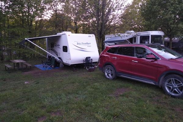 Our first camping trip to Auburn River Retreat in southern Ontario.