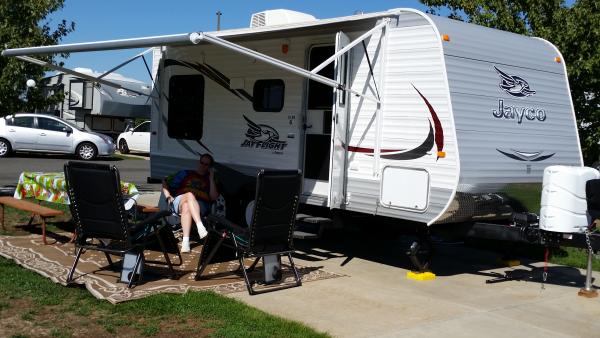 Our Jayco is all set up.