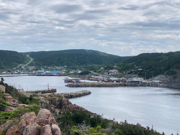 Our next week was in LaScie, this is the view of the harbour from our campsite