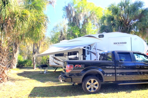 Our site on nthe Peace River at Thousand Trails, Peace River (Wauchula, Florida)