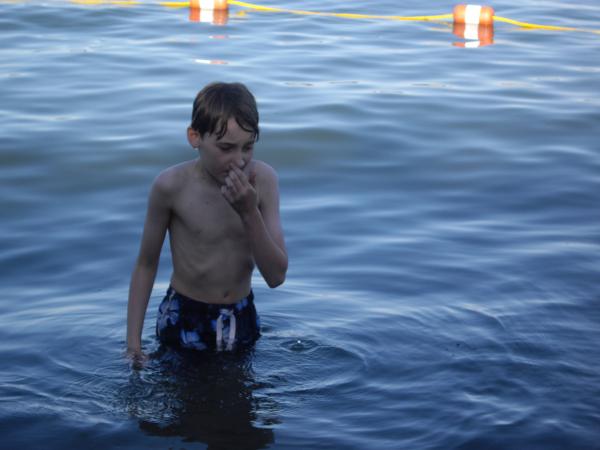 Our Son Eric in Cayuga Lake