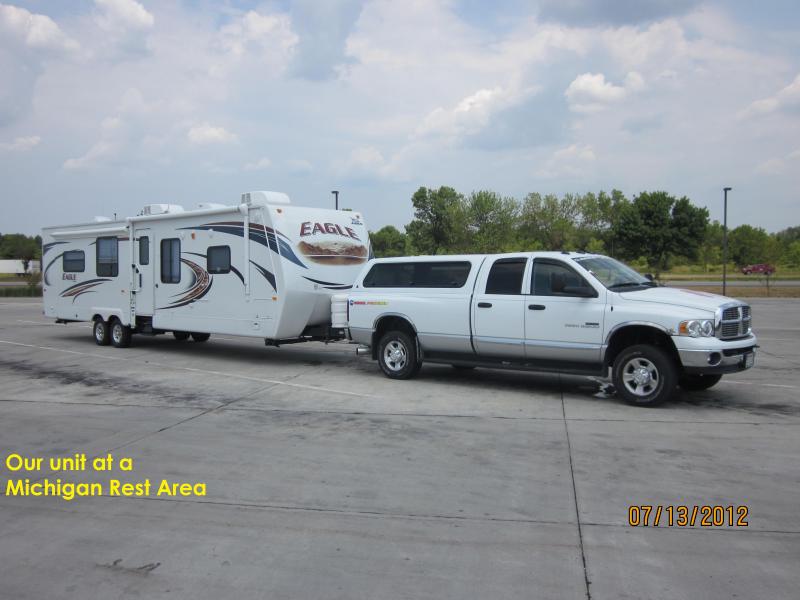 Our Unit at a Michigan Rest Area