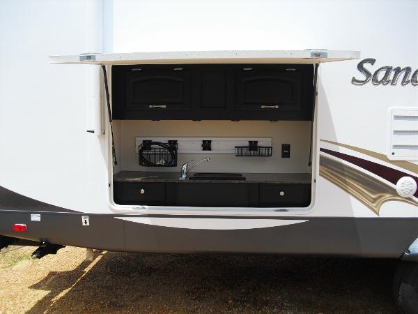 Outside kitchen on our Sandpiper.