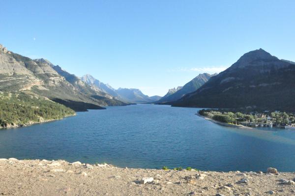 overlooking the village of Waterton