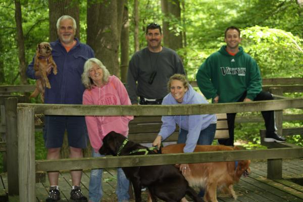 Part of our crew hiking trails at Potato Creek S.P. (North Liberty, IN) over Memorial Day weekend, 2013.