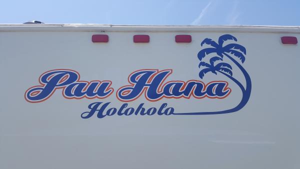 Pau Hana is Hawaiian meaning "finished work" retired for me.
Holoholo is Hawaiian meaning "out for a walk, or to have a good time"