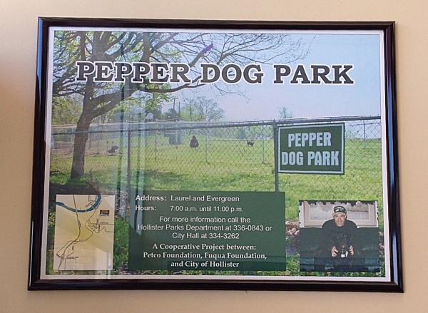 Pepper has her own dog park...in Hollister, MO