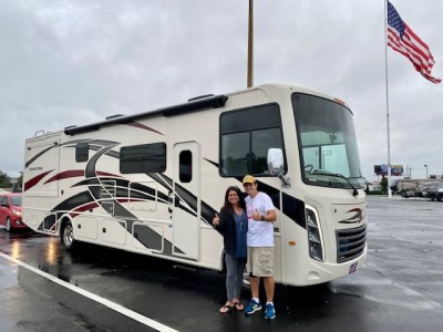 Picking up our 2021 Thor Hurricane 32T at Gander in St. Augustine, Florida.