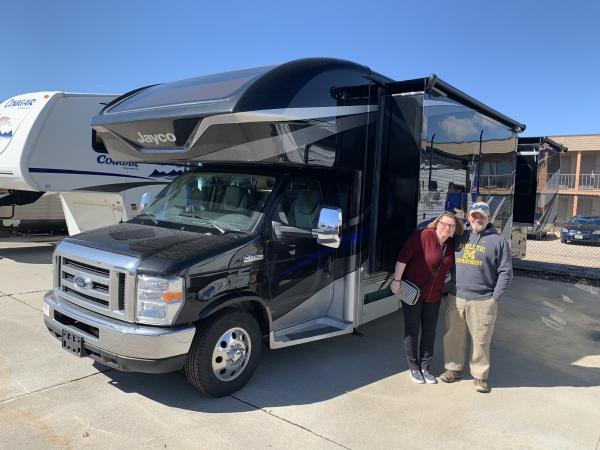 Picking up our new RV, “Blue Jay”.