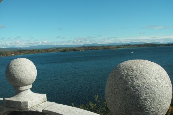 Picture of Lake Champlain from top of the light house, Crown Point campground