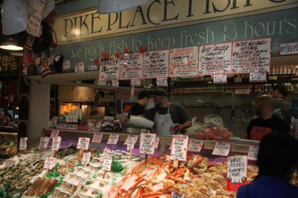 Pikes Public Market in downtown Seattle.