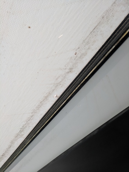 Pin holes in awning.