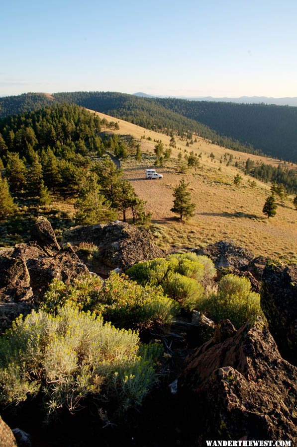 Pine Mountain North Summit View of Campsite