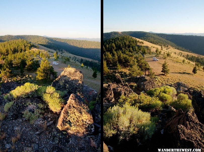 Pine Mountain North Summit View of Campsite