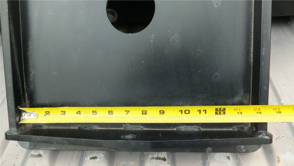 Plate Width, fits 13-3/4" wide king pin boxes. My king pin box was a Leland Engineering P/N AF 7910.